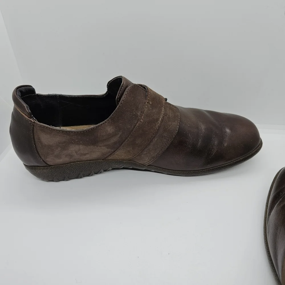 Naot brown leather Tane slip on shoes EU 41 US 10